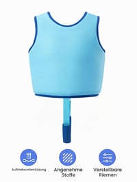 Detská plavecká vesta Gogokids 15-30 kg, neoprénová vesta na učenie plávania pre malé deti, s nastaviteľným popruhom, do bazéna a na pláž, 1-8 rokov 7