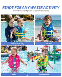 Detská plávacia vesta Gogokids Float Jacket – Neoprénová plavecká pomôcka pre malé deti, 2–9 rokov, 15–35 kg, na výučbu plávania 3