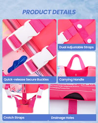 Detská plávacia vesta Gogokids Float Jacket – Neoprénová plavecká pomôcka pre malé deti, 2–9 rokov, 15–35 kg, na výučbu plávania 2