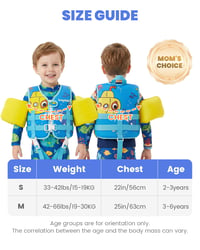 Vestă de înot pentru copii Gogokids, vestă cu brațe plutitoare, dispozitiv de flotabilitate stil jachetă pentru copii mici cu bretele reglabile, pentru copii de 2-6 ani, 15-30 kg 4