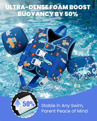 Detská plávacia vesta Gogokids, plávacie rukávy, detská plávacia pomôcka v štýle bundy s nastaviteľnými popruhmi, pre deti od 2 do 3 rokov, 15-19 kg 6