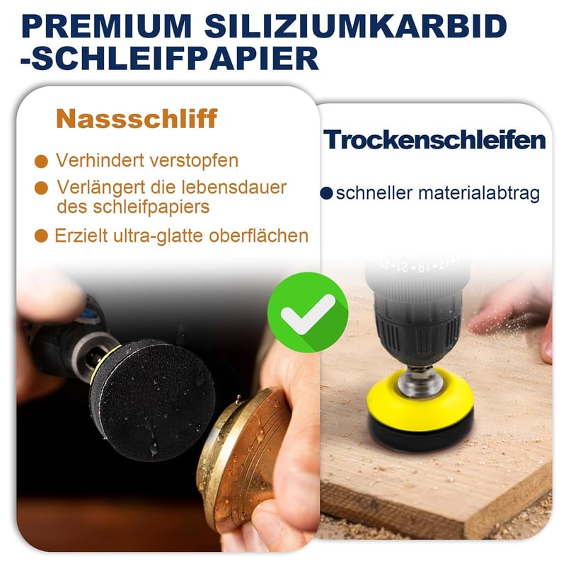GOH DODD 186 darabos csiszolókorong szett 50mm, 60-10000 szemcseméret, száraz-nedves csiszoláshoz