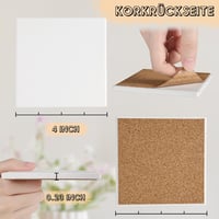 GOH DODD Kerámia Csempék 24db 10cm Festéshez Parafa Alátéttel 2