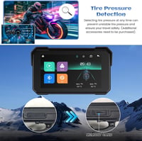 GOHHDL 5 hüvelykes vezeték nélküli CarPlay motoros érintőképernyős kijelző IP68 vízálló Bluetooth navigáció Siri TF kártya támogatással 7