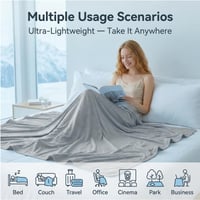 Chladiaca deka GOHHME Arc-Chill 3.0 – 150x200 cm – Obojstranná letná prikrývka proti nočnému poteniu, priedušná, Q-Max 0,45, sivo-pruhovaná 7