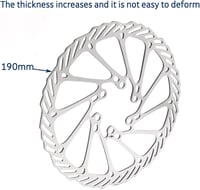 GoHZQ Rozsdamentes Acél Féktárcsa Szett 180 mm - 2 db Kerékpár Tárcsa 12 Csavarral MTB Országúti BMX Biciklikhez 5