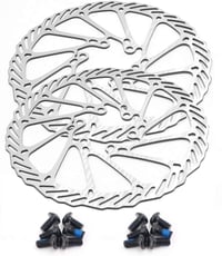 GoHZQ Rozsdamentes Acél Féktárcsa Szett 180 mm - 2 db Kerékpár Tárcsa 12 Csavarral MTB Országúti BMX Biciklikhez 3