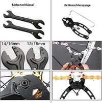 GOIEHIR 9 részes kerékpár lánc szerszám szett, sprocket eltávolító, kazetta húzó 8