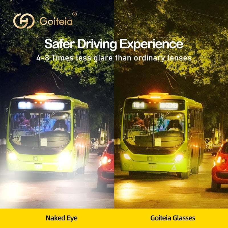Goiteia Éjszakai Vezetési Szemüveg Polarizált Anti-Glare Napszemüveg Férfi Női