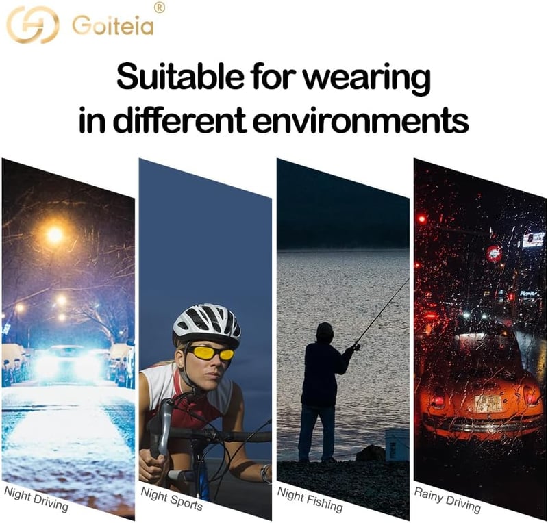 Goiteia Éjszakai Vezetési Szemüveg Polarizált Anti-Glare Napszemüveg Férfi Női