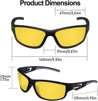 Goiteia Éjszakai Vezetési Szemüveg Polarizált Anti-Glare Napszemüveg Férfi Női 5