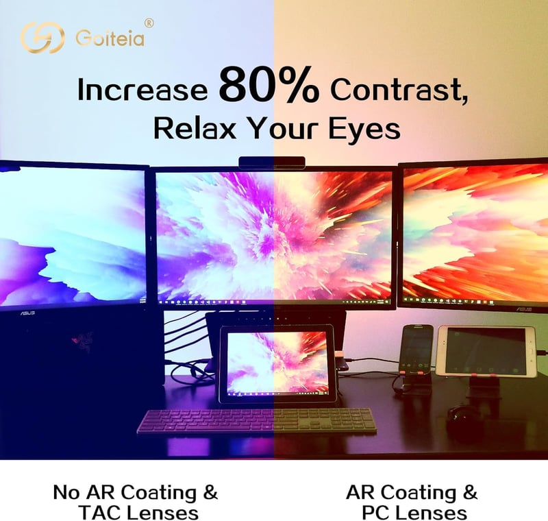 Goiteia Kékfény szűrő szemüveg gaming narancssárga 99,9% védelemmel