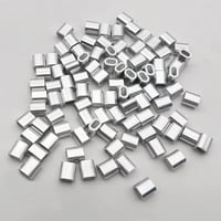 GOIYZTTR 100db Alumínium Préselzáró Csipesz 2.0mm Kábel Csatlakozó 5