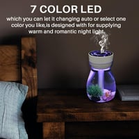 Gokelomg USB párásító LED világítással, hálószoba és iroda légmosó 4