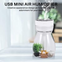 Gokelomg USB párásító LED világítással, hálószoba és iroda légmosó 2