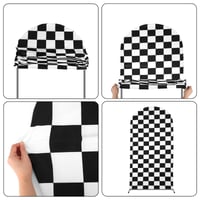 Fundal de decor pentru petrecere tematică cu mașini de curse, 182 cm, model în carouri alb-negru, pentru zi de naștere copii băieți 4