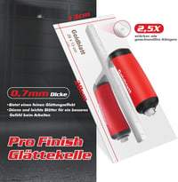 Goldblatt Rozsdamentes Simító Glettvas 280x130 mm Profi Kielégítő 3
