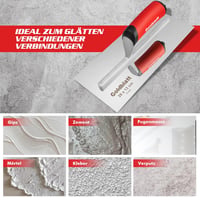 Goldblatt Rozsdamentes Simító Glettvas 280x130 mm Profi Kielégítő 6