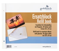 Rezerve album foto cu șurub Goldbuch 83075, 30x25 cm, 30 pagini albe cu foi interfoliate din pergamin 1