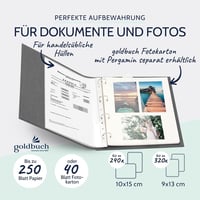 Album foto cu inele goldbuch Bella Vista 37725, A4, gri, 27,5x32x4,5 cm, biblioraft foto din pânză pentru călătorii și vacanțe 4