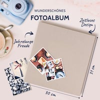 Goldbuch Summertime Trend 2 fotoalbum sa 100 bijelih stranica, pergamin listovima, platnenim uvezom, za 600 fotografija, bež, 30x31 cm 2