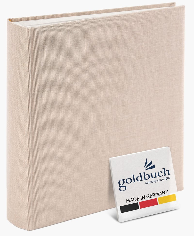 Goldbuch Summertime Trend 2 fotoalbum sa 100 bijelih stranica, pergamin listovima, platnenim uvezom, za 600 fotografija, bež, 30x31 cm