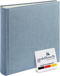 goldbuch Summertime Trend 2 Fotóalbum 31607 – 30x31 cm, 100 fehér oldal, 600 fotóhoz, kék-szürke vászon borítóval, beragasztós emlékalbum 1
