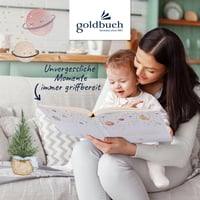 goldbuch Világűr Mintás Babaalbum 58 Fehér Lappal és Aranyozással 30x31 cm - White, Space Baby Album 8