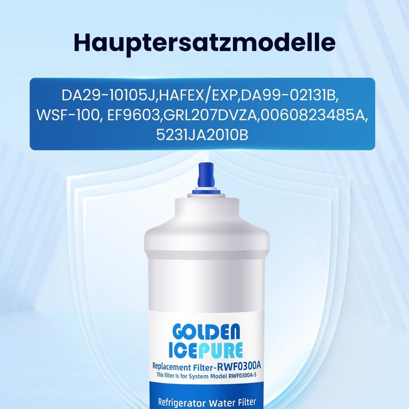Golden Icepure Hűtőszekrény Vízszűrő Samsung DA29-10105J Helyettesítő Patron Integrált Csatlakozóval RWF0300A