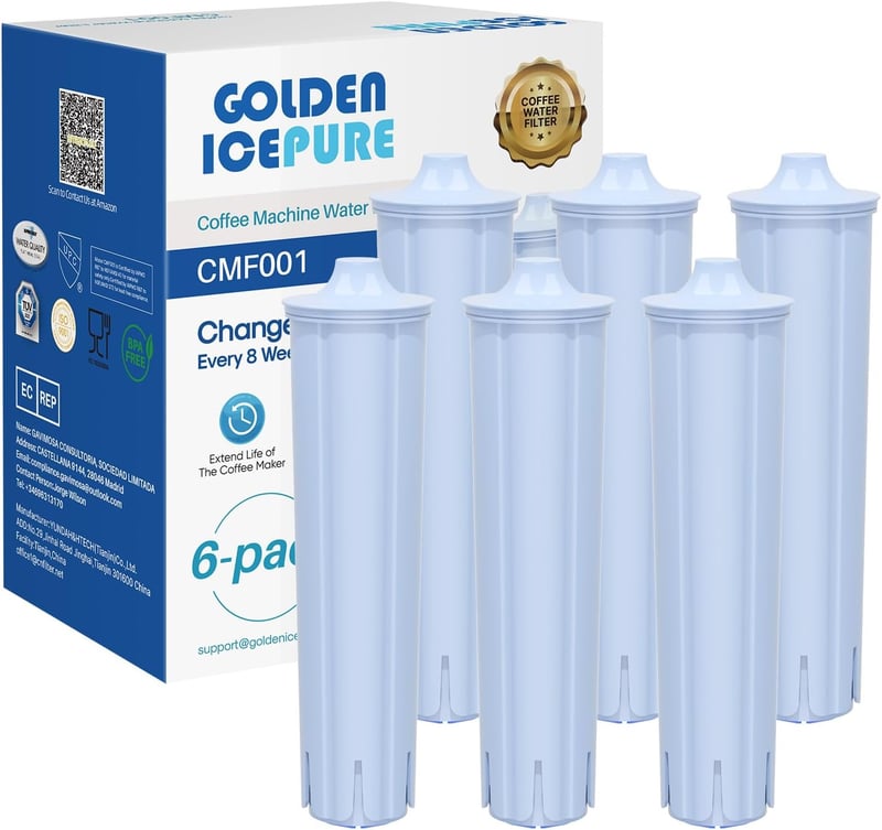 GOLDEN ICEPURE Kávéfőző Vízszűrő Patron Csomag 6db - ENA Kompatibilis