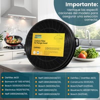GOLDEN ICEPURE Konyhai Páraelszívó Szénszűrő 210mm Bosch Neff Constructa Bauknecht 3