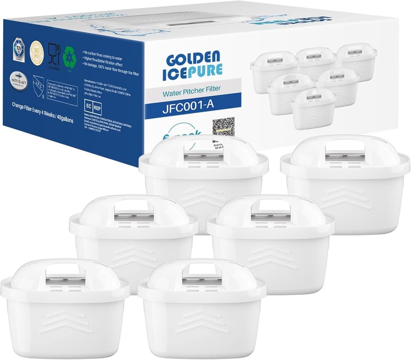 Golden Icepure TÜV SÜD vízszűrő Brita Maxtra+ és Mavea kompatibilis 6 db