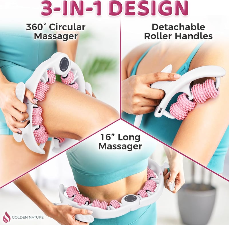 Golden Nature Cellulite Masszázshenger - Anticellulite Masszírozó Comb, Nyak és Test Kezelésére