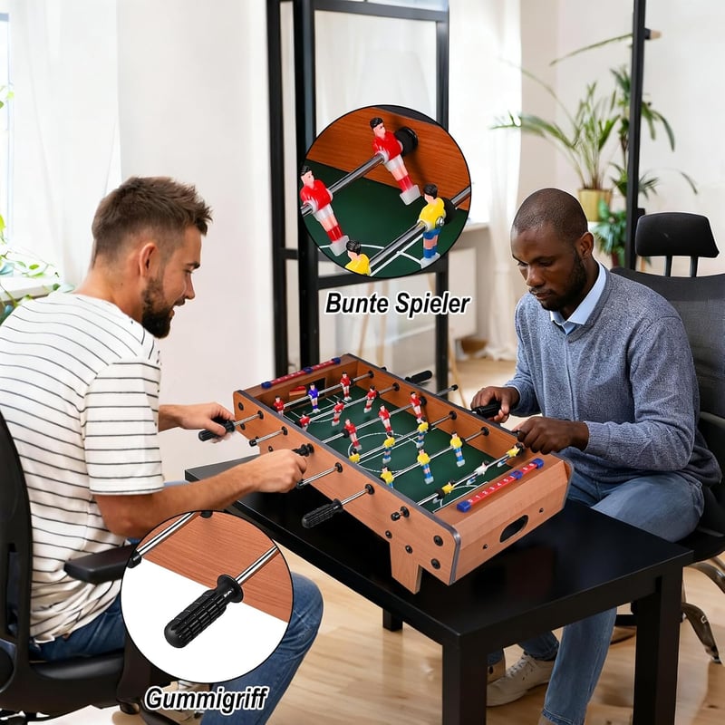 GOLDGE gyerek asztali foci 4 labdával, 6 rúdas asztalifoosball, 50x24x15cm