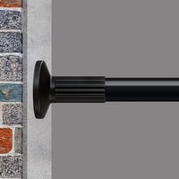 Goldion Fúrás Nélküli Függönyrúd - Teleszkópos, Kihúzható 115-465 cm Matt Fekete Szorítható Karnis Térelválasztóhoz, Függönyhöz, Erkélyhez 1
