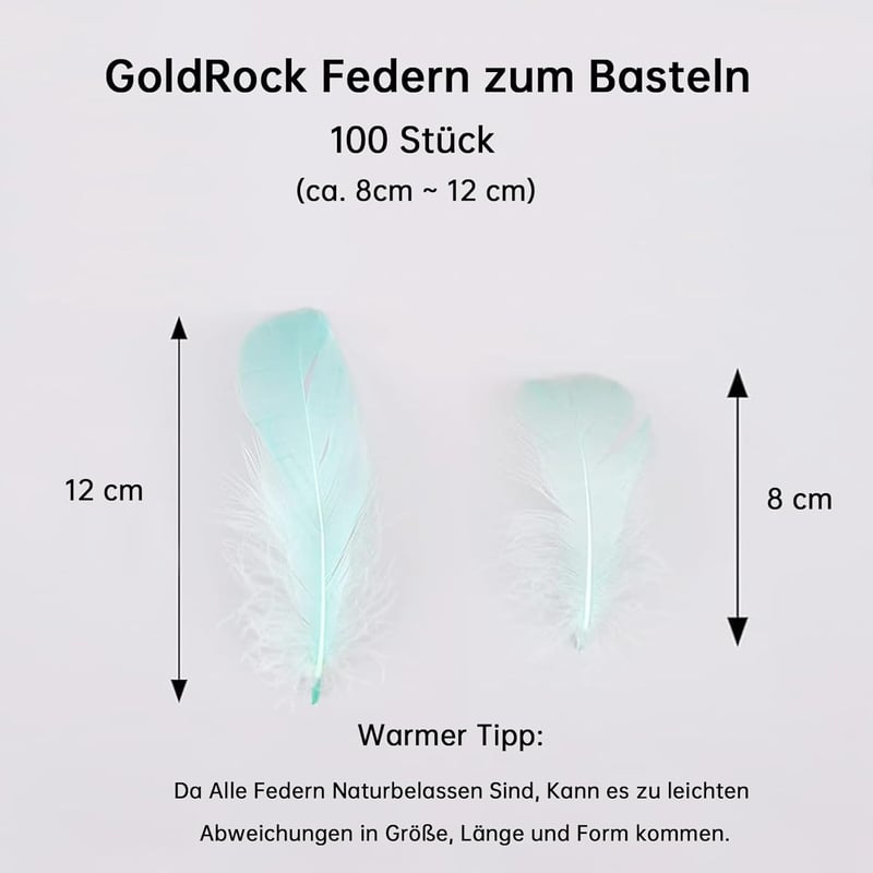 GoldRock 100 db színes dekorációs toll kézműves díszítéshez