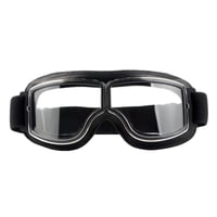 Ochelari Moto Retro Goldyida cu Lentilă Transparentă, Stil Vintage Aviator, Piele PU, Rezistenți la Vânt, pentru Motocross, ATV, Quad 1