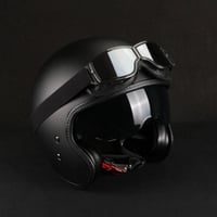 Ochelari Moto Retro Goldyida cu Lentilă Transparentă, Stil Vintage Aviator, Piele PU, Rezistenți la Vânt, pentru Motocross, ATV, Quad 4