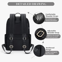 GOLF SUPAGS Laptop Hátizsák Női Slim Munka Utazás Notebook 15,6 Colos 3