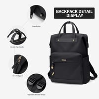 GOLF QUALITY Uniszex Laptop Hátizsák 15.6" Iskolai Utazási Munkahátizsák Fekete 4