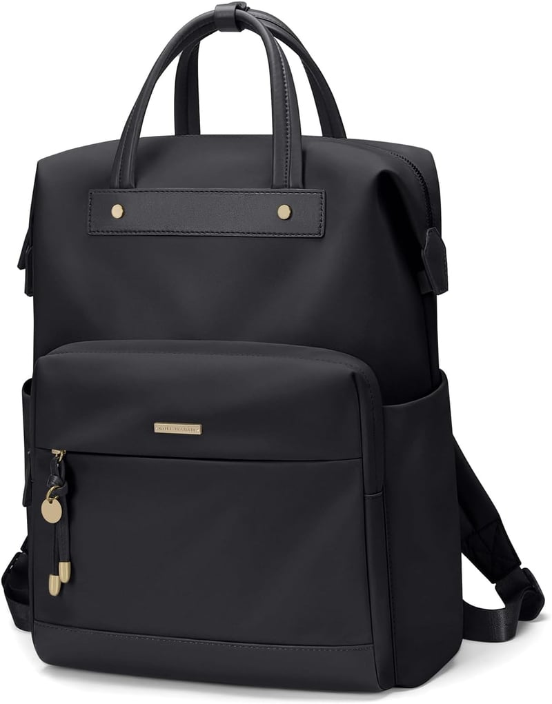 GOLF QUALITY Uniszex Laptop Hátizsák 15.6" Iskolai Utazási Munkahátizsák Fekete