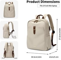 GOLF SUPAGS 14 hüvelykes laptop hátizsák, iskolai és munka hátizsák, utazási daypacks, sárgabarack - 14 inches, Simply Apricot 4