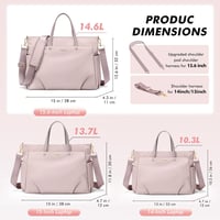GOLF SUPAGS 15,6" Laptop Táska Női Válltáska Munka Utazás Szürke-Rózsaszín 3