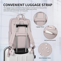 GOLF SUPAGS Laptop Hátizsák 15.6 Hüvelykes Notebook Táska Lopásbiztos Iskolai Hátizsák Férfi Női Utazási Táska Rózsaszín Szürke 6