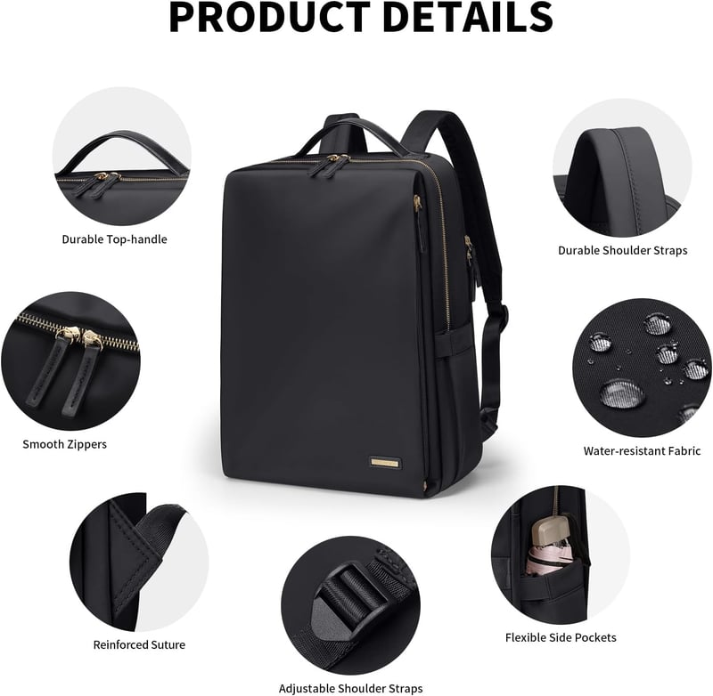 GOLF SUPAGS Női Laptop Hátizsák 15.6" Repülőgép Engedélyezett Munka Utazás