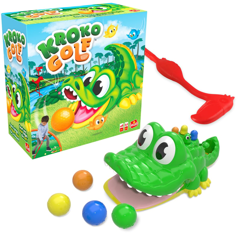 Goliath Kroko Golf Minigolfová hra pre deti – Interaktívna hra na šikovnosť s krokodílom, od 4 rokov, pre 2–4 hráčov