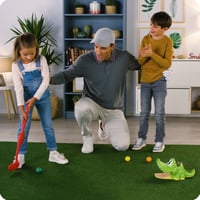 Goliath Kroko Golf Minigolfová hra pre deti – Interaktívna hra na šikovnosť s krokodílom, od 4 rokov, pre 2–4 hráčov 6
