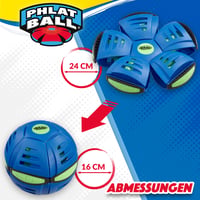 Goliath Wahu Phlat Ball Classic modrý lietajúci tanier a lopta v jednom - transformovateľný disk - 22,9 cm tanier, 15,7 cm lopta - vonkajšia hračka od 5 rokov 6
