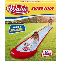 Goliath Wahu Super Slide vodná šmýkačka 7,5 m pre deti od 5 rokov – záhradná vodná hra so sprchou, pripojiteľná na záhradnú hadicu 1