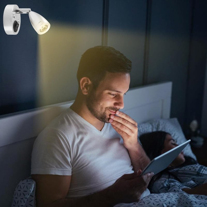 GOMETY 2db 12V LED Olvasólámpa Meleg Fehér 3200K Lakóautó Karavánhoz Lakókocsiba